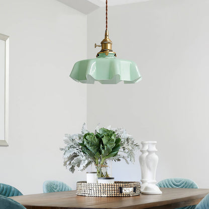 Hanging Ceiling Light Fixture Textured Dome Shade White Beige Pink Blue for Kitchen Island Dining Room Adjustable Height Indoor Pendant Lamp