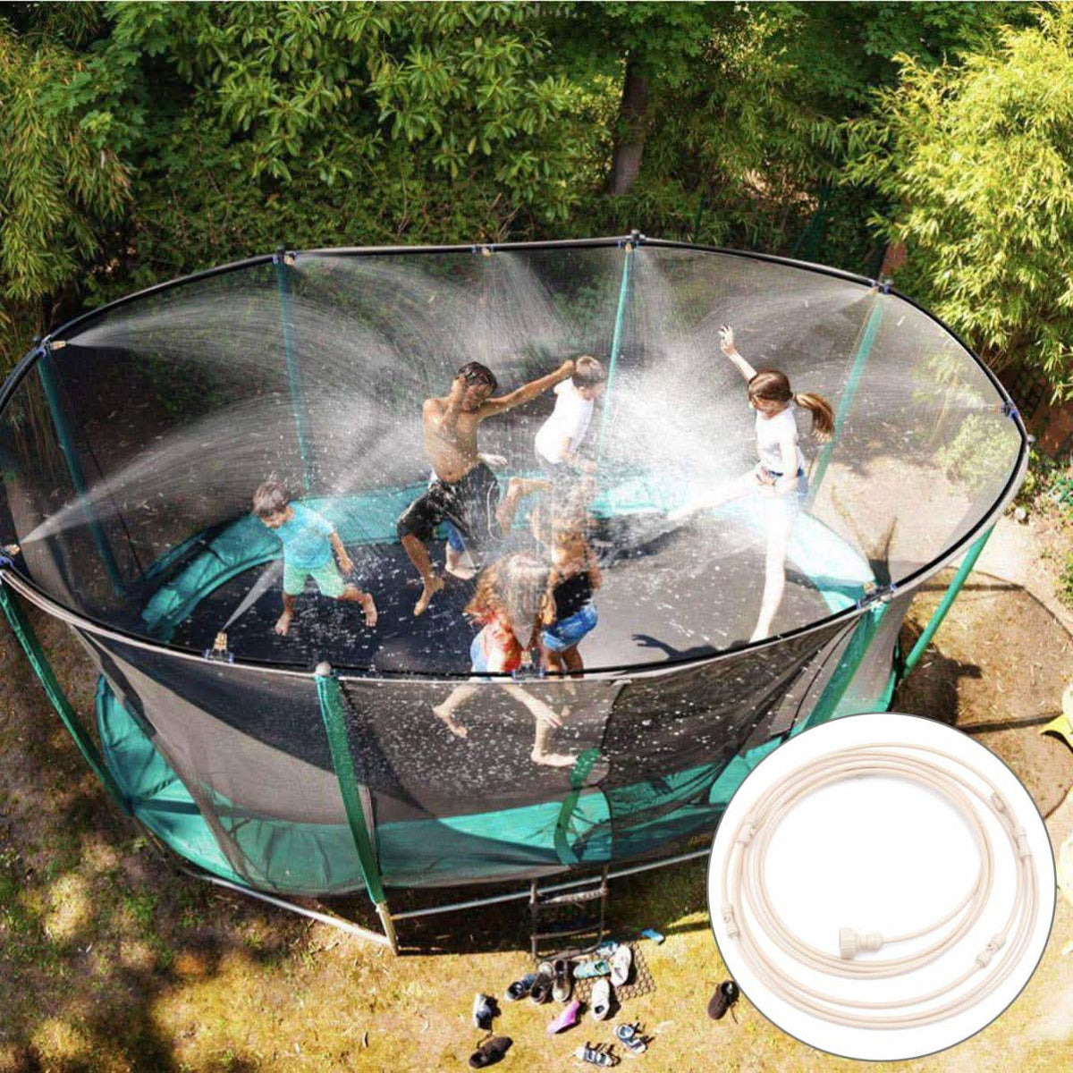 Irrigation System for Garden, Patio Misting System with Cooling Mist Nozzles, Garden Irrigation System for Plants