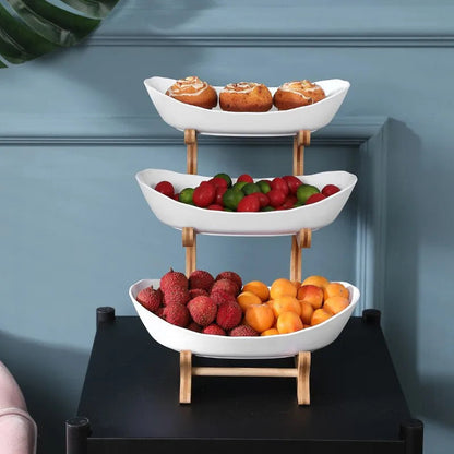 Fruit Bowls for Kitchen Counter 2 or 3 Tier, Tiered Fruit Bowl Fruit Stand for Countertop Storage and Display