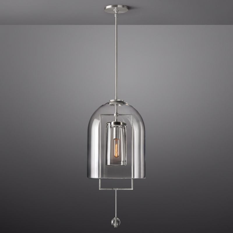Modern Glass Globe Pendant Light with Adjustable Height – Brass, Bronze & Nickel Finish Options for Dining Room, Kitchen Island & Entryway