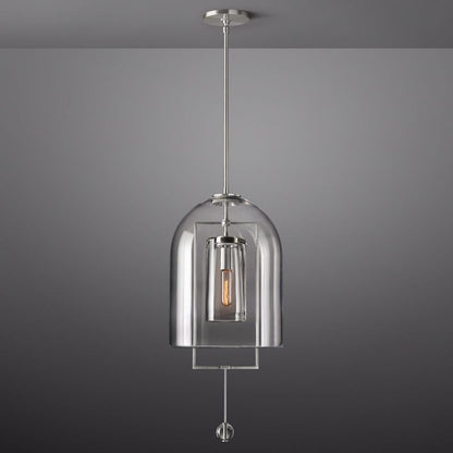Modern Glass Globe Pendant Light with Adjustable Height – Brass, Bronze & Nickel Finish Options for Dining Room, Kitchen Island & Entryway