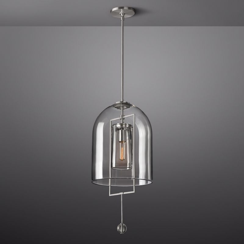 Modern Glass Globe Pendant Light with Adjustable Height – Brass, Bronze & Nickel Finish Options for Dining Room, Kitchen Island & Entryway