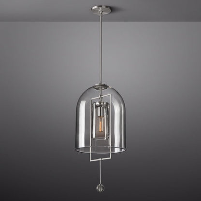 Modern Glass Globe Pendant Light with Adjustable Height – Brass, Bronze & Nickel Finish Options for Dining Room, Kitchen Island & Entryway