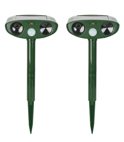 Solar Ultrasonic Animal Repeller Outdoor Motion Activated Pest Deterrent Device for Yard Garden Lawn Chipmunk Squirrel Raccoon Cat Dog