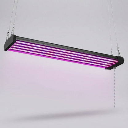 Overhead LED Plant Light Panel Dimmable Pull-Chain Full-Spectrum Hanging Fixture for Indoor Herb Gardens Vegetables Seedlings Adjustable Hei