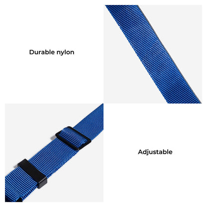 Adjustable Pet Safety Harness Tether for Car Travel with Reflective Strap & Elastic Shock Absorber for Dogs