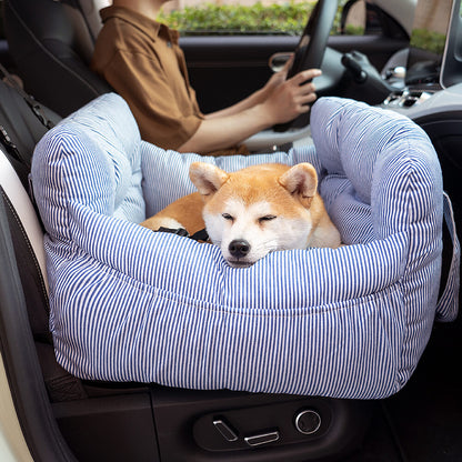 Dog Car Seat Booster Bed for Large Pets – Portable Travel Carrier with Shoulder Strap, Washable Cotton Cushion for SUV Truck Sedan – Safe