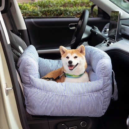 Dog Car Seat Booster Bed for Large Pets – Portable Travel Carrier with Shoulder Strap, Washable Cotton Cushion for SUV Truck Sedan – Safe
