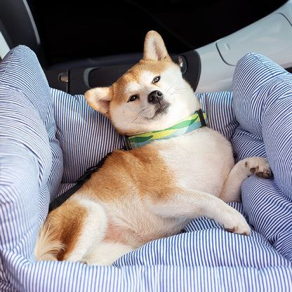 Dog Car Seat Booster Bed for Large Pets – Portable Travel Carrier with Shoulder Strap, Washable Cotton Cushion for SUV Truck Sedan – Safe