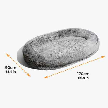 Round Bolster Pet Bed with Orthopedic Foam Support for Dogs | Raised Edge Calming Bed with Machine Washable Cover & Waterproof Liner