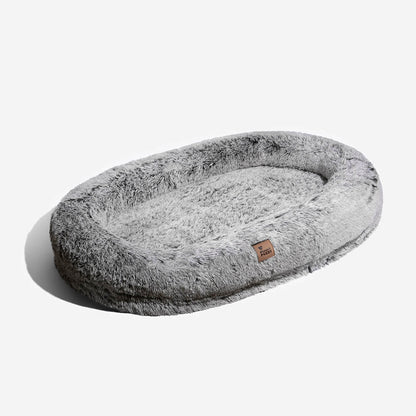 Round Bolster Pet Bed with Orthopedic Foam Support for Dogs | Raised Edge Calming Bed with Machine Washable Cover & Waterproof Liner