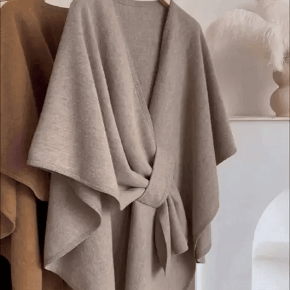 Wynter Poncho Coat - Polyester-Wool Blend, One Size