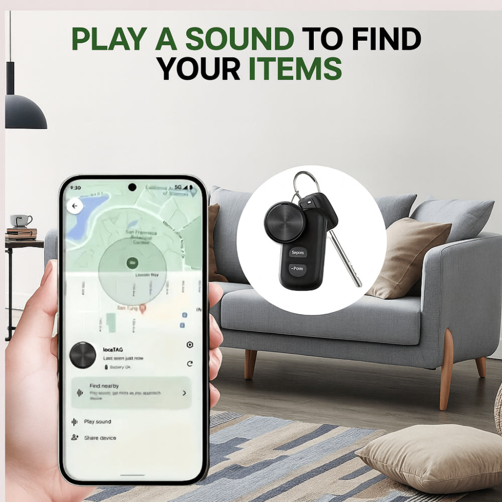 Smart Tracker Locator | Bluetooth Device for Keys & Pets with Real-Time Alerts | Compact Design for Easy Tracking