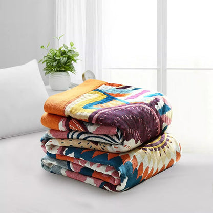 Nexus Sunburst Blanket - 100% Cotton, Lightweight All-Season Comfort