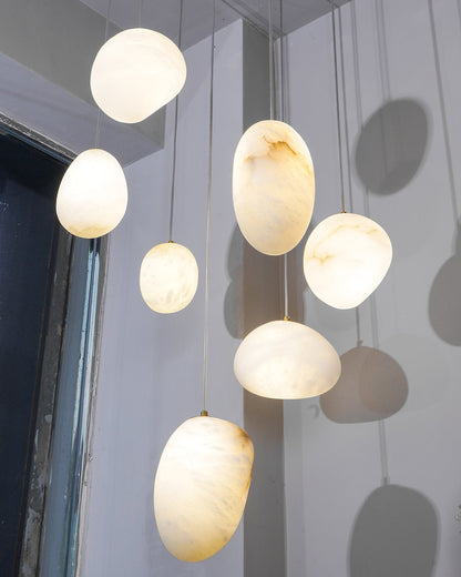 Alabaster Globe Drop Light for Kitchen Island 9 Inch Brass Ceiling Fixture for Dining Room Soft Glow Hanging Fixture Modern Farmhouse G9 Bas