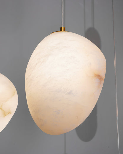 Alabaster Globe Drop Light for Kitchen Island 9 Inch Brass Ceiling Fixture for Dining Room Soft Glow Hanging Fixture Modern Farmhouse G9 Bas