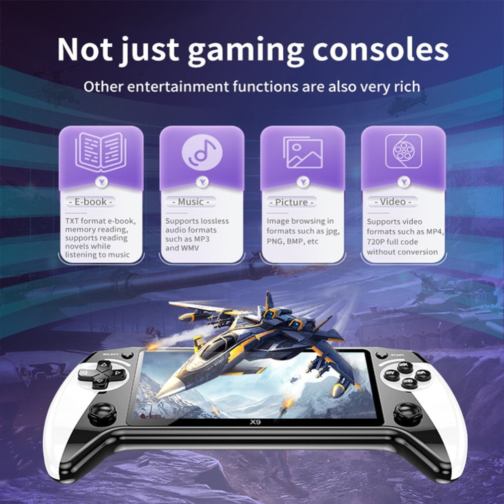Portable Gaming Device with 10,000 Built-In Games, 5.5 Inch HD Screen for Kids & Travel