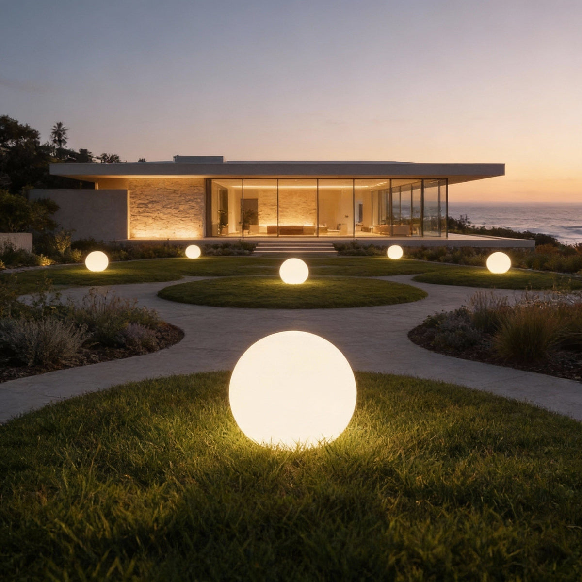Portable LED Orb Lamp with Remote Control 4-Color Modes 10-20 in Rechargeable Cordless Sphere Light for Living Room Bedroom Bedside Nightsta