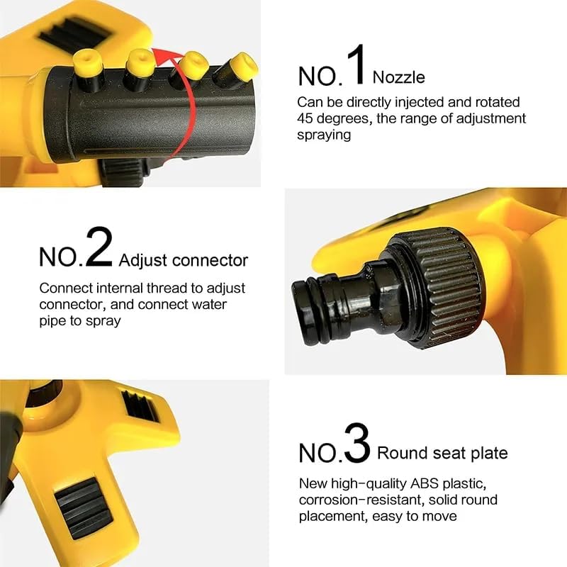 Garden Essentials | 360° Rotating Lawn Sprinkler with Multi-Angle Nozzles | Efficient Watering Solution for Large Gardens