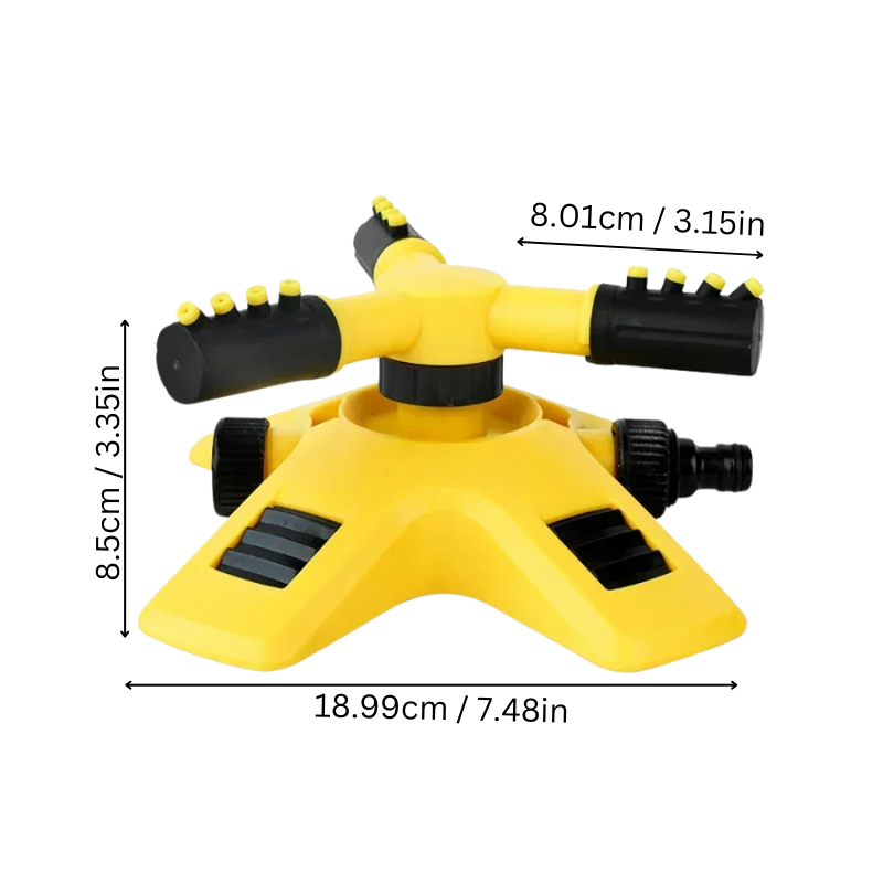 Garden Essentials | 360° Rotating Lawn Sprinkler with Multi-Angle Nozzles | Efficient Watering Solution for Large Gardens