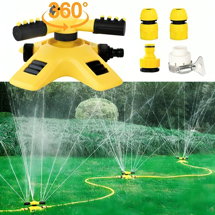 Garden Essentials | Lawn Sprinkler System with 360° Coverage | Adjustable Nozzles for Efficient Watering