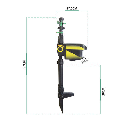 Garden Guardian | Motion Activated Sprinkler with Solar Power & Custom Sensitivity | Effective Animal Deterrent for Peaceful Gardens