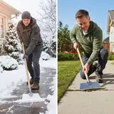 Push-Pull Scraper Hoe with Manganese Steel Blade for Weeding Pavers, Driveways & Patios | Heavy-Duty Wood Handle Garden Weeder Tool for Remo