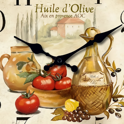 Classiqua Wall Clock Decor - Provençal Style Wooden, Silent Design