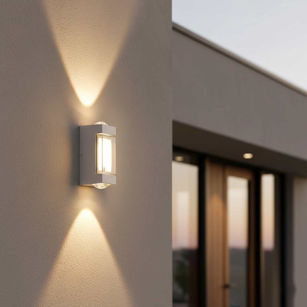 Outdoor Sconce Fixture 10.6 in Black Waterproof Bidirectional Beam for Exterior Walls Entrance Porch Garden Pathway Architectural Accent IP6