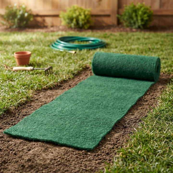 Biodegradable Lawn Repair Roll 118 in × 8 in Bare Spot Seeding Mat Garden Patch Recovery Double Pack Outdoor Yard Coverage 13 sq ft