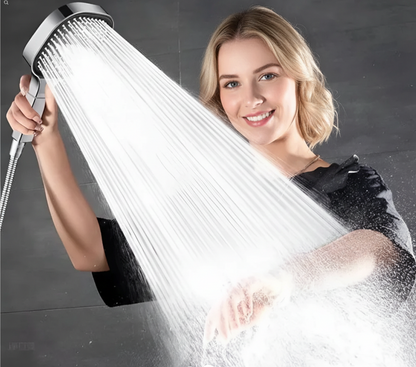Filtered Handheld Showerhead with Pressure-Boosting Technology for Weak Water Flow – Multi-Spray Modes, Universal Fit, Tool-Free Setup for M