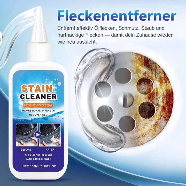 Heavy-Duty Gel Cleaner for Grout and Caulk with Applicator Brush 3.4 fl oz for Showers Kitchens Tiled Surfaces
