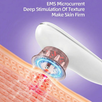 Portable Facial Skin Care Massager with LED and Vacuum