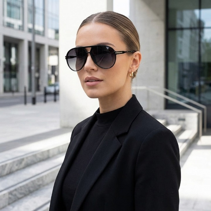 Oversized Aviator Sunglasses UV400 Protection Retro Square Frame Women Men Unisex 70s Vintage Style Lightweight Fashion Eyewear for Beach Fe