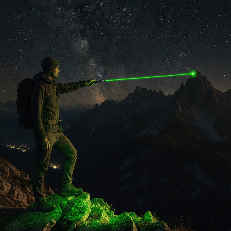 High-Powered Rechargeable Pointer Pen with Adjustable Beam for Night Sky Observation, Teaching, and Outdoor Navigation | Metal Body, USB Cha
