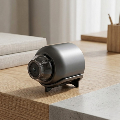 Compact HD Security Camera with Night Vision & Motion Alerts for Home, Office & Vehicle Monitoring