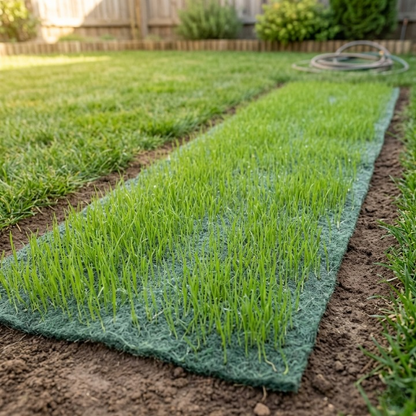 Biodegradable Lawn Repair Roll 118 in × 8 in Bare Spot Seeding Mat Garden Patch Recovery Double Pack Outdoor Yard Coverage 13 sq ft