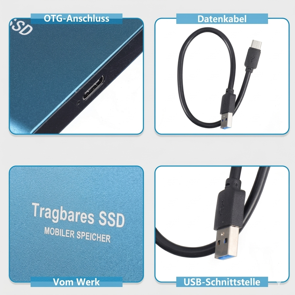 2TB Portable Solid State Drive – Lightning-Fast Transfer & Pocket-Size Storage for Laptops, Desktops, Mac & PC