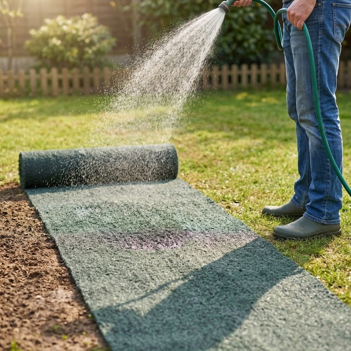 Biodegradable Lawn Repair Roll 118 in × 8 in Bare Spot Seeding Mat Garden Patch Recovery Double Pack Outdoor Yard Coverage 13 sq ft