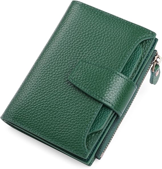 Genuine Leather Multi-Pocket Wallet with RFID Protection | Compact Design for Secure Organization