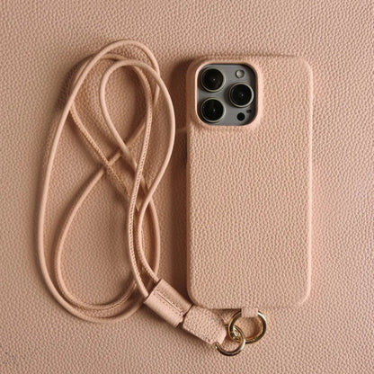 Genuine Leather Phone Case with Crossbody Strap for Stylish Convenience