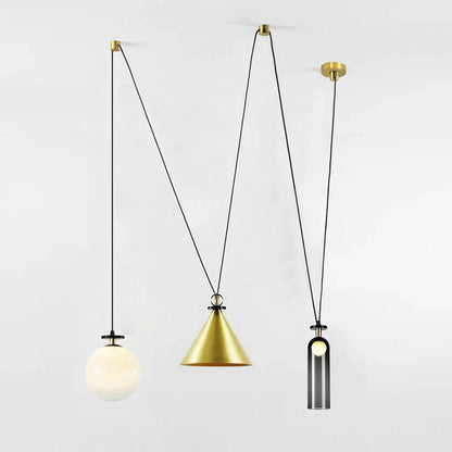 Modular Sculptural Ceiling Light with Adjustable Sections & Custom Finish Options for Dining Room Kitchen Living Room