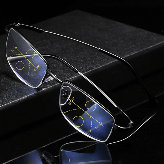 Screen Fatigue Relief Glasses Metal Frame Clear Lens Blue Light Blocking Eyewear for Computer Work Reading Everyday Wear