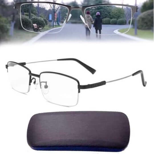 Screen Fatigue Relief Glasses Metal Frame Clear Lens Blue Light Blocking Eyewear for Computer Work Reading Everyday Wear