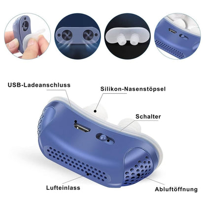 Compact Anti-Snoring Sleep Aid Device with Gentle Airflow Technology for Uninterrupted Rest