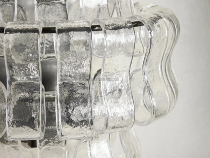 Textured Glass Wall Sconce Light Fixture with Curved Shade for Living Room Bedroom Dining Room | Hardwired 2-Bulb Accent Lighting