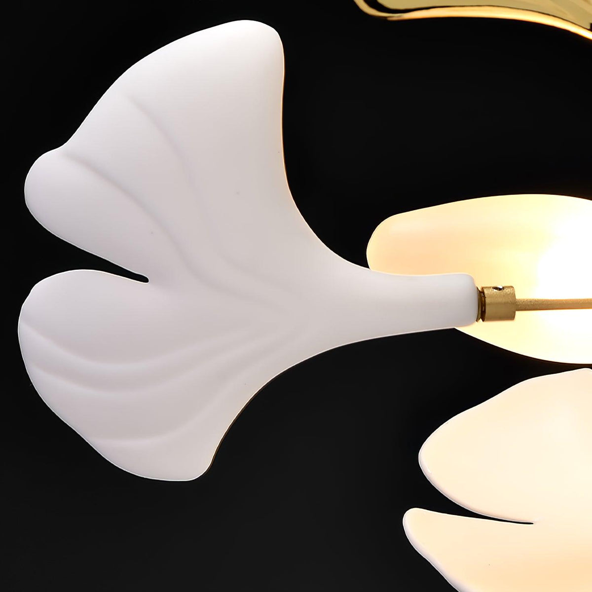 Ceramic Leaf Chandelier with Adjustable Height LED – Modern Organic Hanging Light for Dining Room, Kitchen Island & Living Room