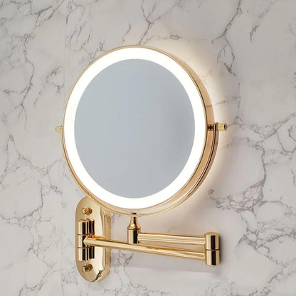 RadiantGlow LED Vanity Mirror – Magnifying Touch Light with 360° Flexibility