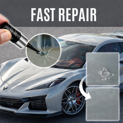 Windshield Crack Repair Kit for Auto Glass & Screens DIY Chip Fix Resin Sealer for Car Windows Mobile Displays Vehicle Maintenance Tool Clea