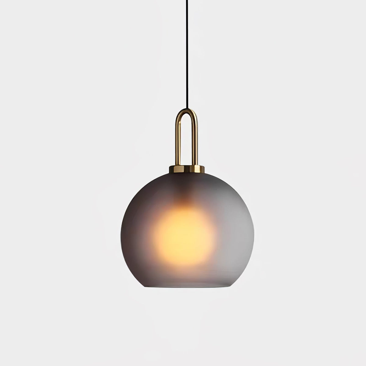 Glass Globe Hanging Light Fixture with Adjustable Cord for Dining Room Kitchen Island Bedroom Modern Minimalist Ceiling Pendant Lamp